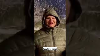 snowfall in Manali 🌨️🌨️ #shorts #youtubeshorts