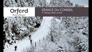 Séance du conseil - 1er février 2021