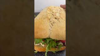 Watermelon feta cheese ciabatta sandwich