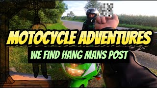 Bikers exsploring uk's Countryside - The tail of Hang Man's Post