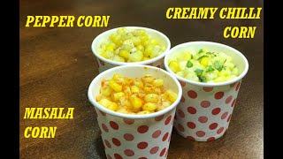 How to Make 3 Different types of Corn Recipe |Evening Snack Recipe|