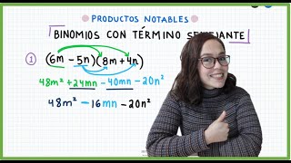 PRODUCTOS NOTABLES | BINOMIOS CON TÉRMINOS SEMEJANTES