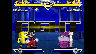 (M.U.G.E.N Battle) Mario and Spongebob vs. Chowder and Kung Fu Man