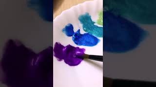 metallic gouache painting | #shorts #painting #gouache brustro metallic goauche #shortvideos