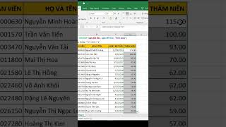 [Tips Excel - 09] - Tính tuổi và thâm niên làm việc với DATEDIF #Shorts