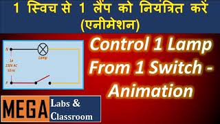 Control One Lamp From One Switch - Animation / Control One Lamp or Bulb From One Place - Animation