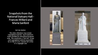 Snapshots from the National Statuary Hall - Frances Willard and Maria Sanford