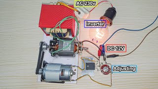 DIY Inverter 12v to 230v Using Speed Controller Circuit #022