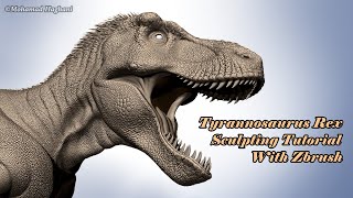 Dinosaur Tutorial. Tyrannosaurus rex sculpting with Zbrush