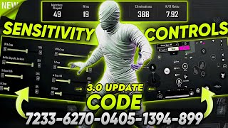 UPDATE 3.0 🔥 BEST ZERO RECOIL SENSITIVITY CODE + CONTROL SETTINGS FOR PUBG MOBILE/BGMI