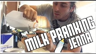 Pranking Jenna Into Drinking Milk