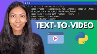 Easy Text-to-Video in Python | Python Tutorial with Damo-vilab Model