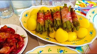 Фасоль с беконом и картошкаБыстро и вкусно !