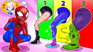 Spiderman Choice?! Mystery Pregnant Behind the Doors! - Marvel's Spidey and His Amazing Friends