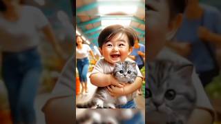 Boy running and holding cute cat 😍😍 #shorts #trendingshorts #cat #jesusuniverse #revenge #viral