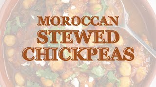 30 Minute Moroccan Stewed Chickpeas with Tomatoes