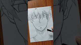 Drawing Anime Boy Sketch #pencildrawing #shorts