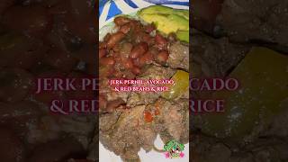 Dinner: Jerk Pernil, Red Beans & Rice W/ Avocado | 🐷🫘🍚🥑🍛 | #Shorts | Meet The Lees