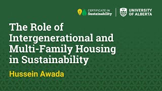 Hussein Awada – The Role of Intergenerational and Multi-Family Housing in Sustainability