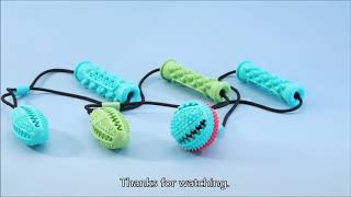 Pull Rope Training Ball, Dog Toy, Food-dispensing Toy, Molar Toy, Tug of War Rope Interactive Toy