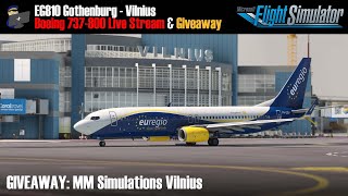 MSFS | GIVEAWAY: MM Simulations Vilnius | MSFS | B738 | EG810 Gothenburg - Vilnius | VATSIM