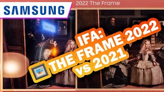 SAMSUNG THE FRAME 2022 4K TV mit mattem Display im Vergleich mit 2021-Modell (IFA)