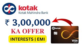 Zen Signature Credit Card Loan Offer Without Blocking Limit | Kotak Credit Card Offer @ZJFinance