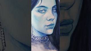 #billieeilish #trueblue #watercolorpainting #portraitstudy