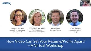 How Video Can Set Your Resume or Profile Apart [Virtual Workshop]