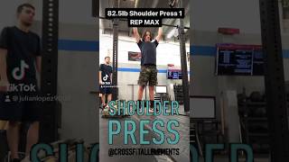 82.5lb Shoulder Press 1 REP MAX! #shoulderpress #shoulderday #armday #crossfit