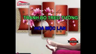 Tranh bộ treo tường - Hoa mộc lan | Edecoshop