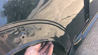 Mini Cooper quarter panel paintless dent repair using Dent Dial tools.