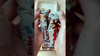 Kinder Bueno Milk Dip | Unwrapping ASMR #satisfying #chocolate #asmr #milkdip