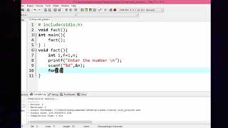 Find factorial number using function in c Language