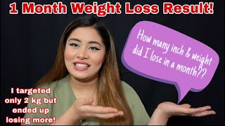 How Much Weight Did I Lose in 1 Month Result?! |With Healthy Diet, Intermittent fasting & Workout |