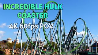 Incredible Hulk Coaster (4K 60fps POV On-Ride) at Islands of Adventure