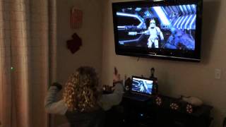 Kids + Chrome Cast + Google Light Saber Project = Fun