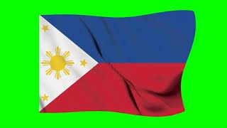 Philippines Flag / Watawat ng Pilipinas /  Bandeira da Filipinas – Green Screen / Chroma Key