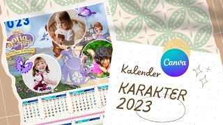 MEMBUAT KALENDER 2023 KARAKTER ANAK DI CANVA