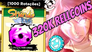 NOVOS CÓDIGOS 1000 SPINS e 320K RELL COINS!! UPDATE 240 no SHINDO LIFE ( FREE GAMEPASS ) Bronzer_BR