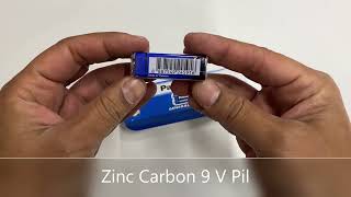 Panasonic 9V Zinc Carbon Pil 12 Adet