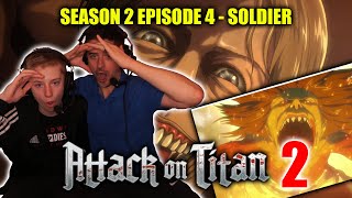 ATTACK ON TITAN: S2 - EP 4 - Soldier (FIRST TIME WATCHING REACTION)