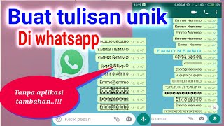 cara buat tulisan keren di whatsapp | tanpa aplikasi tambahan