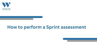 How to perform a Sprint assessment