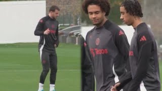 Leny Yoro, Mason Mount and Ruud van Nisteoorooy Last Europa Training Has coach