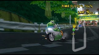 Mario Kart Wii Time Trial - Yoshi - Moonview Highway マリオカートWii タイムトライアル - ヨッシー - ムーンリッジ＆ハイウェイ