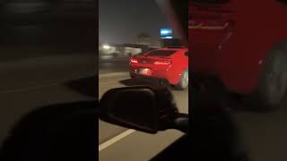 Tesla VS 50th of anniversary Camaro  2ss #tesla #slowmotion Camaro FTW