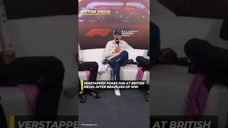 Verstappen pokes fun at the British media after his Brazilian GP win.