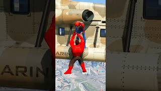 SPIDERMAN BROTHERS SAVING FALLING RED HULK  (GTA V SHORTS) | #RedHulk | #GTA5 | #Shorts