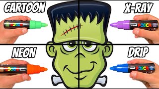 Drawing Frankenstein In 4 Different Styles!(GIVEAWAY)